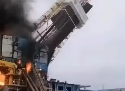 В Росії загорілася і впала бурова вишка: троє людей в реанімації