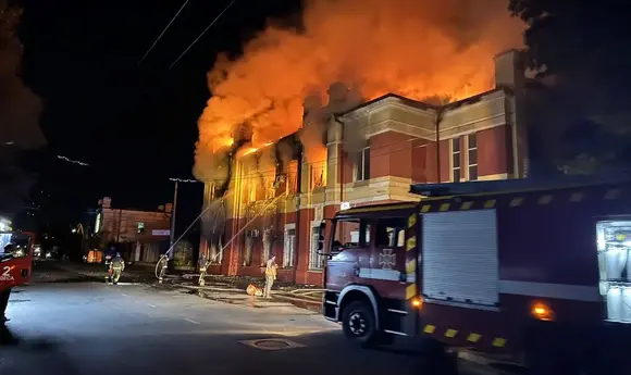 Російські дрони пошкодили АЗС в Одесі