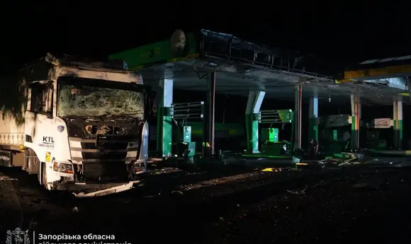 АЗС WOG потрапила під російський обстріл в Запоріжжі 