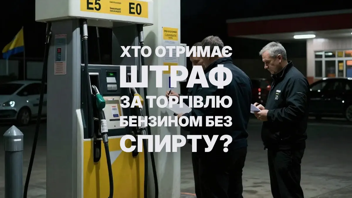 Штраф за торгівлю бензином без спирту 
