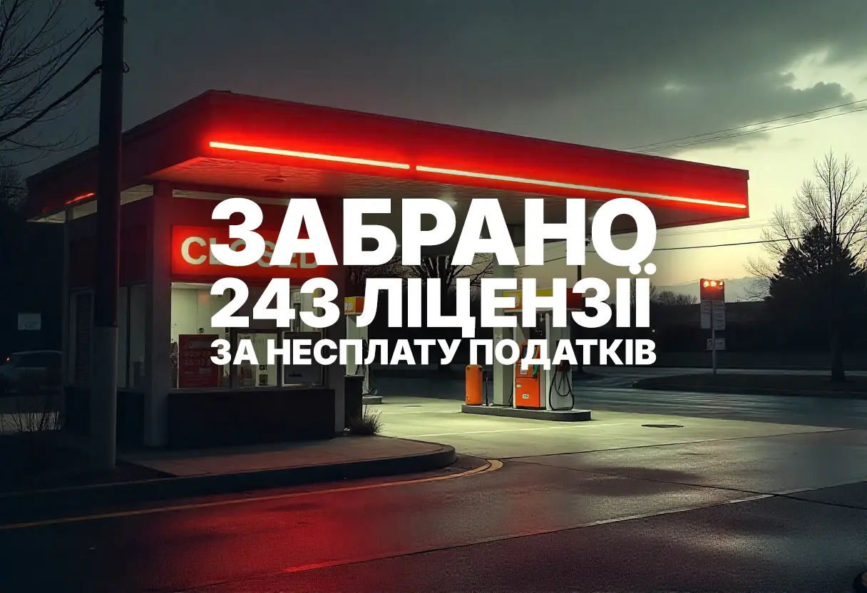 Забрано 243 ліцензії за несплату податків