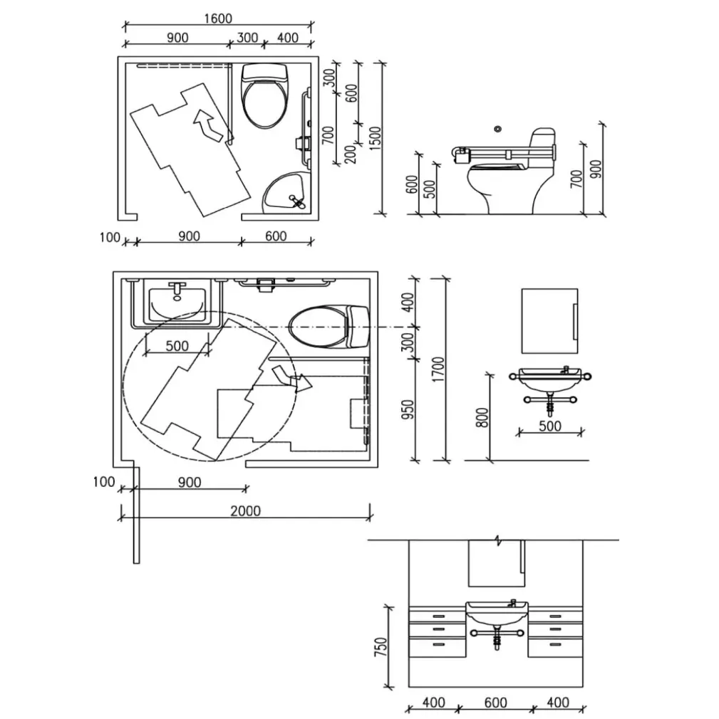 Варіанти вирішення санітарних вузлів