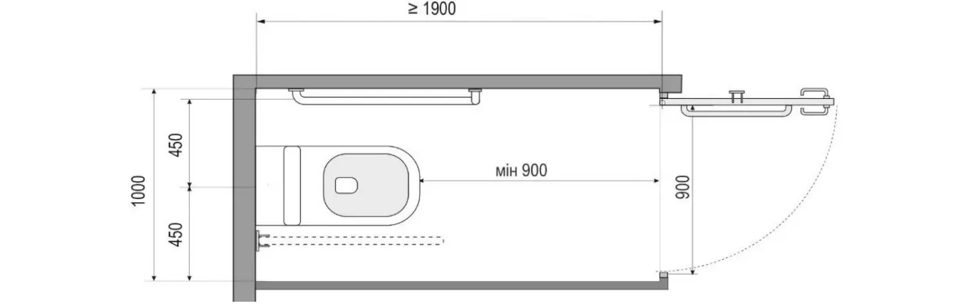 Приклад облаштування кабіни для МГН